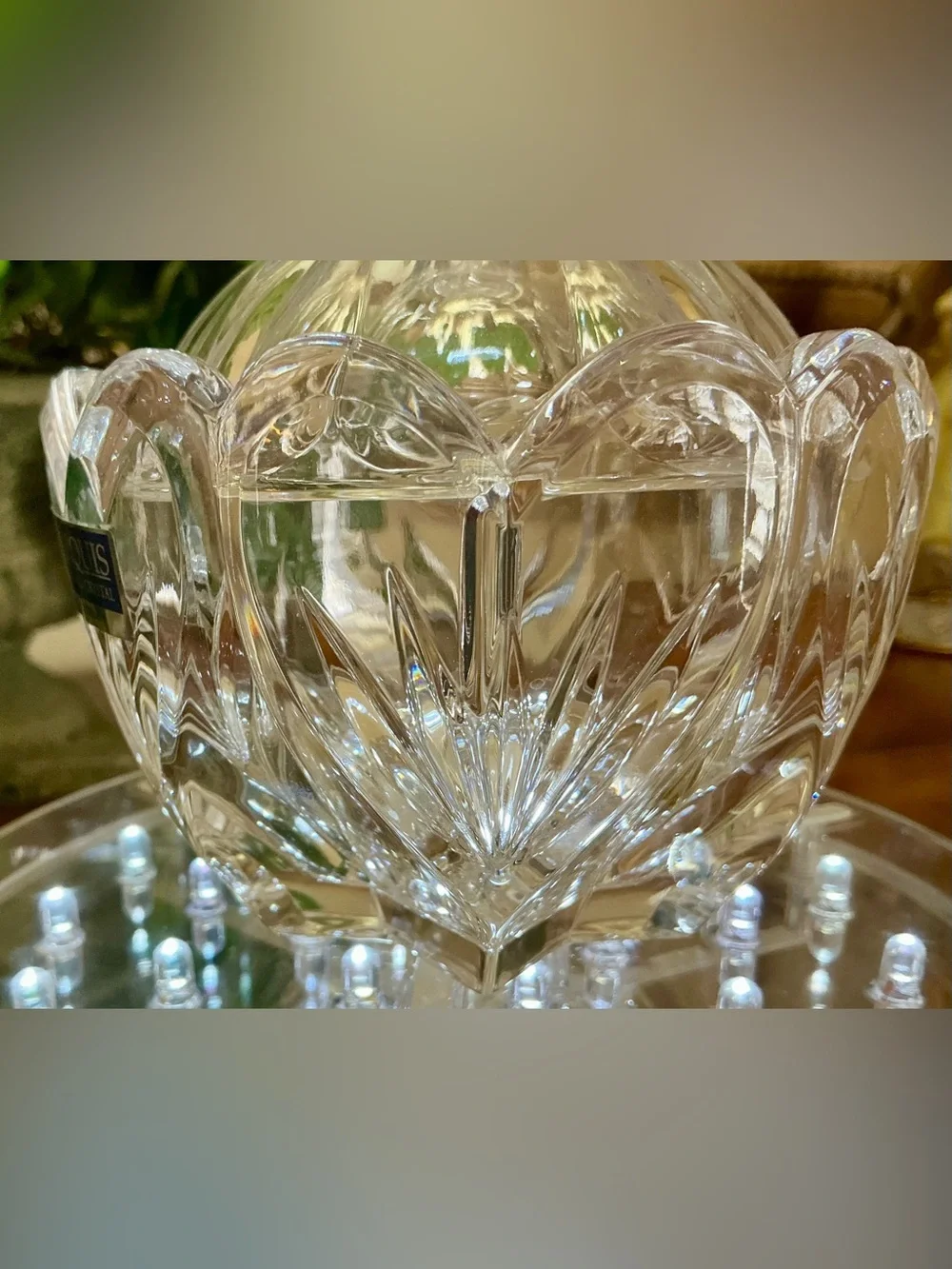 Waterford Crystal Heart-Top Covered Candy Dish - Clear